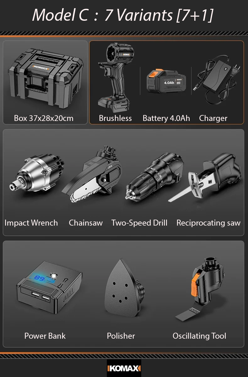 Komax Brushless 16 en 1 - Easy Work